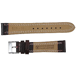 Ремешок для часов Mykhail Ikhtyar кожаный 18 мм Темно-коричневый (S529-18S dark brown)