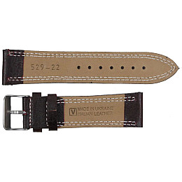 Ремешок для часов Mykhail Ikhtyar кожаный 22 мм Темно-коричневый (S529-22S dark brown)