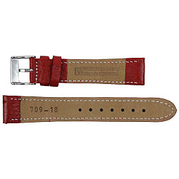 Ремешок для часов из кожи Mykhail Ikhtyar 18 мм Красный (S709-18-1S red)