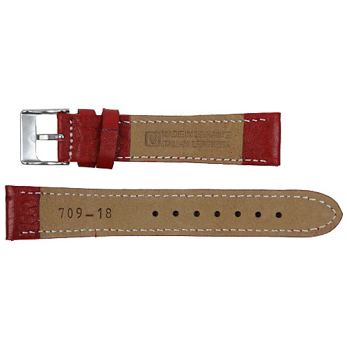 Ремешок для часов из кожи Mykhail Ikhtyar 18 мм Красный (S709-18-1S red)