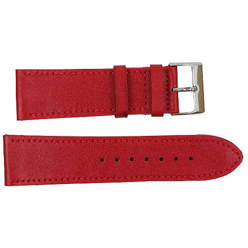 Ремешок для часов из кожи Mykhail Ikhtyar 24 мм Красный (S709-24S red)