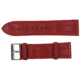 Ремешок для часов из кожи Mykhail Ikhtyar 24 мм Красный (S718-24S red)