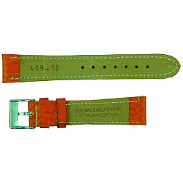 Ремешок для часов из кожи Mykhail Ikhtyar 18 мм Оранжевый (S409-18S orange)