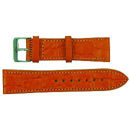 Ремешок для часов из кожи Mykhail Ikhtyar 22 мм Оранжевый (S418-22S orange)