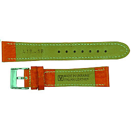 Ремешок для часов из кожи Mykhail Ikhtyar 18 мм Оранжевый (S418-18S orange)