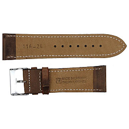 Ремешок для часов из кожи Mykhail Ikhtyar 24 мм Светло-коричневый (S116-24S light brown)