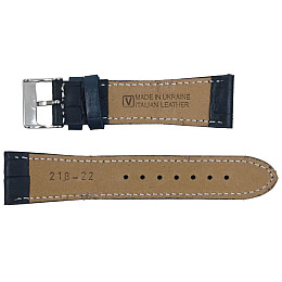 Ремешок для часов из кожи Mykhail Ikhtyar 22 мм Синий (S218-22S blue)