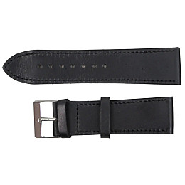 Ремешок для часов из кожи Mykhail Ikhtyar 24 мм Черный (S609-24S black)