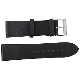 Ремешок для часов из кожи Mykhail Ikhtyar 24 мм Черный (S629-24S black)