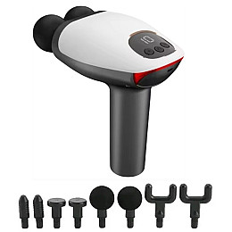 Ручний масажер для м'язів Massage Gun Maxtop MP-921 25W Біло-Сірий