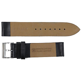 Ремешок для часов из кожи Mykhail Ikhtyar 20 мм Черный (S639-20S black)