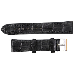 Ремешок для часов из кожи Mykhail Ikhtyar 20 мм Черный (S529-20S black)