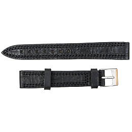 Ремешок для часов из кожи Mykhail Ikhtyar 16 мм Черный (S619-16S black)