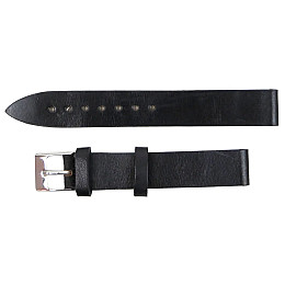 Ремешок для часов из кожи Mykhail Ikhtyar 16 мм Черный (S639-16S black)
