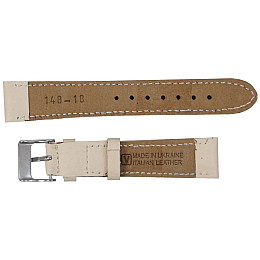 Ремешок для часов из кожи Mykhail Ikhtyar 18 мм Бежевый (S148-18S beige)