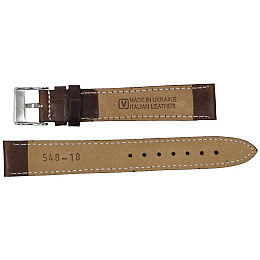 Ремешок для часов из кожи Mykhail Ikhtyar 18 мм Коричневый (S548-18S brown)