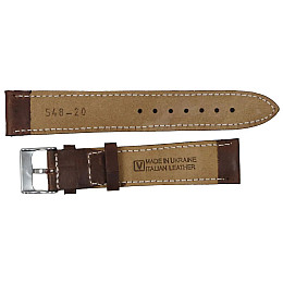 Ремешок для часов из кожи Mykhail Ikhtyar 20 мм Коричневый (S548-20S brown)