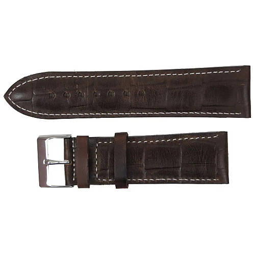 Ремешок для часов из кожи Mykhail Ikhtyar 24 мм Коричневый (S508-24S brown)
