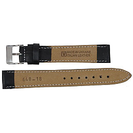 Ремешок для часов Mykhail Ikhtyar из кожи 18 мм Черный (S648-18S Black)