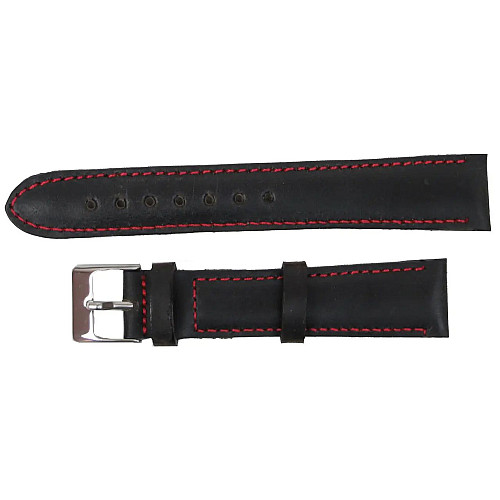 Ремешок для годинників Mykhail Ikhtyar з шкіри 18 мм Чорний (S607-18S Black)