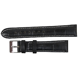 Ремешок для годинників Mykhail Ikhtyar з шкіри 18 мм Чорний (S606-18S Black)