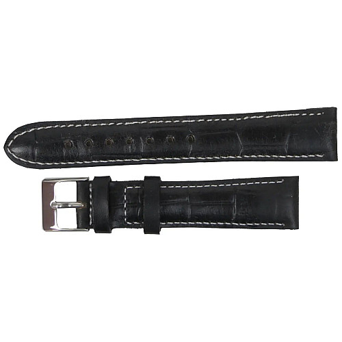 Ремешок для годинників Mykhail Ikhtyar з шкіри 18 мм Чорний (S606-18S Black)