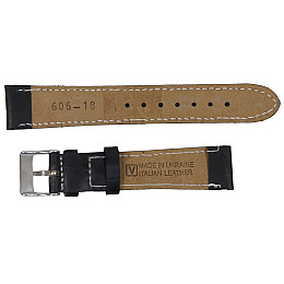 Ремешок для часов Mykhail Ikhtyar из кожи 18 мм Черный (S606-18S Black)