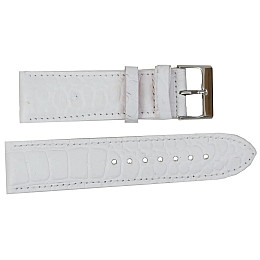 Ремешок для годинників Mykhail Ikhtyar з шкіри 24 мм Білий (S001-24S white)