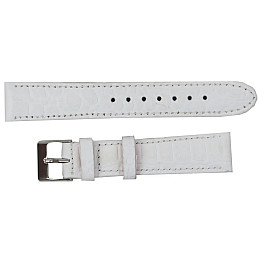 Ремешок для годинників Mykhail Ikhtyar з шкіри 18 мм Білий (S001-18S white)