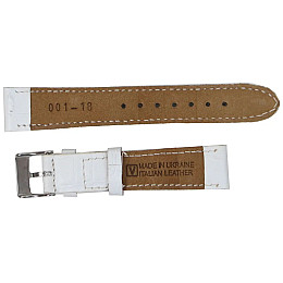 Ремешок для часов Mykhail Ikhtyar из кожи 18 мм Белый (S001-18S white)