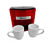 Кофеварка электрическая Domotec MS-0705 на две чашки 500W Red