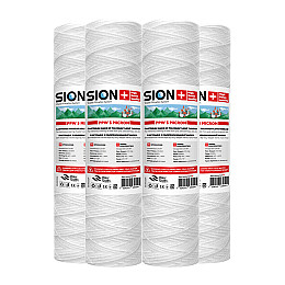 Комплект картриджей из полипропиленовой нити Sion 2,5x10 5 мкм 4 шт