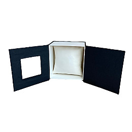 Подаркова упаковка-коробка для годинників Lacoste Чорна 90х90х60 мм