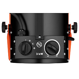 Теплопушка електрична для дому 2E Ceramic AHT3000 3 кВт 30 м.кв чорний