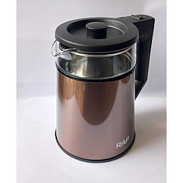 Електрочайник скляний дисковий 1,8 л RAF 7815 2000 Вт Коричневий