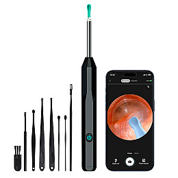 Прилад для видалення вушної сірки з камерою Brillix 1296P Чорний (PO-Black)
