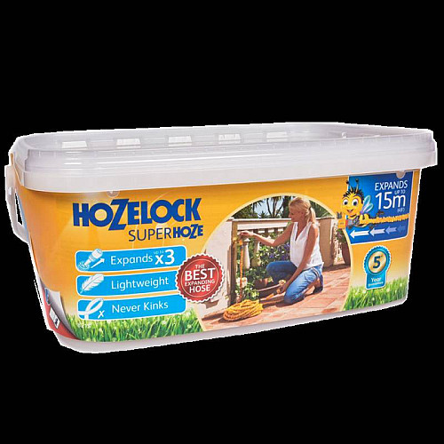 Поливочный растягивающийся шланг 15м Superhoze Hozelock + коннекторы