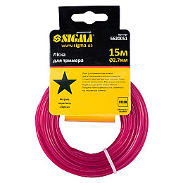 Леска Sigma для триммера звезда Ø2.7мм 15м (5620051)