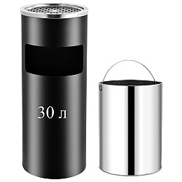 Урна з попільницею Schulte-Ufer Ultra 30 л 60,5 х 29,5 см Чорна