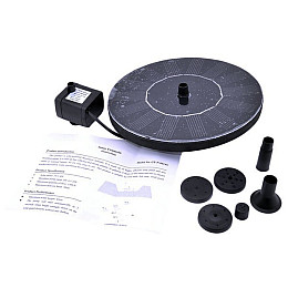 Фонтан насос на сонячній батареї FAT 16 см Чорний