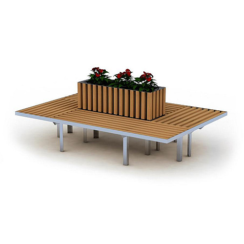 Скамья GoodsMetall в стиле Loft 1500х1200х800 мм