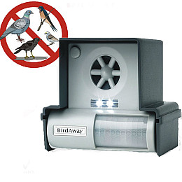 Ультразвуковий відлякувач птахів Leaven Enterprise Bird Away 110x100x95 мм Сірий-білий LS-987BF