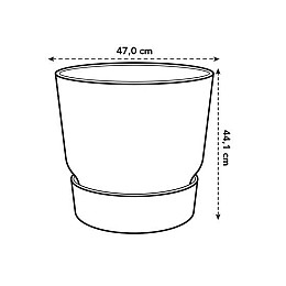 Вазон Elho greenville round графіт 55 л