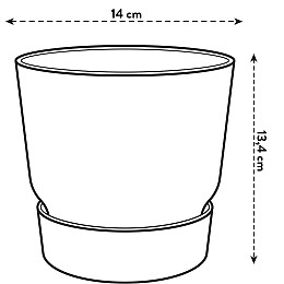 Вазон Elho greenville round зелений 1.4 л