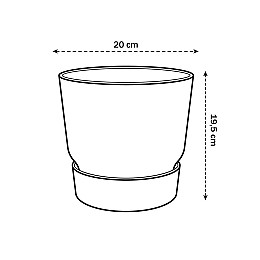 Вазон Elho greenville round зелений 3.8 л