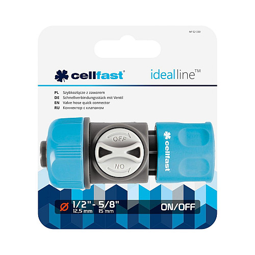 Коннектор з клапаном Ideal 1/2" - 5/8" Cellfast
