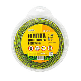 Леска для триммера бесшумная SPIRAL SQUARE 3.00 мм 89 м (блистер) двухцветная MASTERTOOL