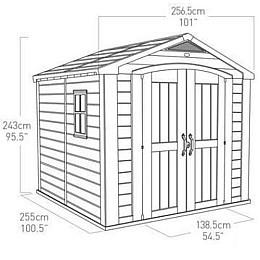 Садовий пластиковий будиночок FACTOR 8x8 Keter
