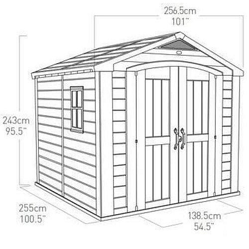 Садовый пластиковый домик FACTOR 8x8 Keter