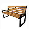 Скамейка из металлопрофиля 20х40 I loft you 85х50х220 см Коричневая (2113272488)